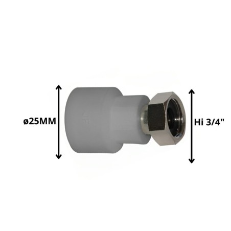 TERMINAL POLIFUSION ROSCA METAL HI*25X3/4"GIRABLE
