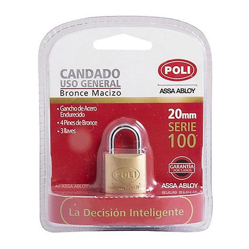 Candado Poli P120 Bronce 20 Mm 137191 Eco Blister