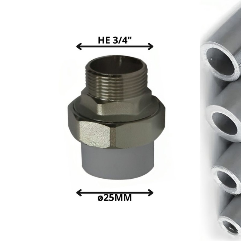 UNION AMERICANA POLIFUSION ROSCA METAL HE 25X3/4"