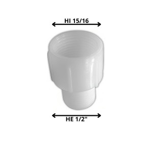 ADAPTADOR PLASTICO 15/16 HI X 1/2 HE