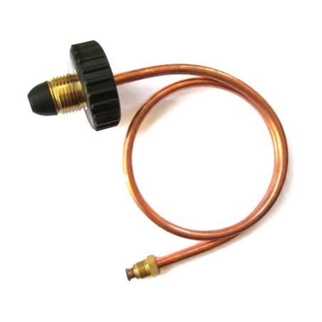 FLEXIBLE GAS REGULADOR 45 KG COBRE MANILLA PLASTIC
