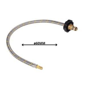 FLEXIBLE GAS REGULADOR 45 KG ACERO INOX 7/8X7/16 6