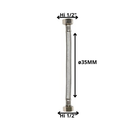 FLEXIBLE AGUA 1/2 HI X 1/2 HI 35 CM