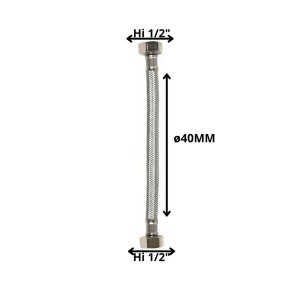 FLEXIBLE AGUA 1/2 HI X 1/2 HI 40 CM