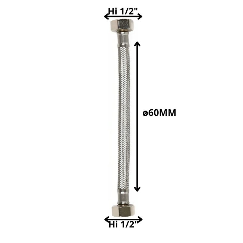FLEXIBLE AGUA 1/2 HI X 1/2 HI 60 CM