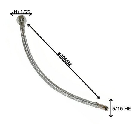 FLEXIBLE AGUA 1/2 HI X 5/16 HE MONOMANDO 40 CM