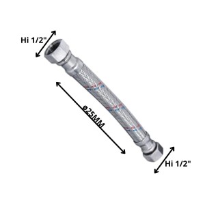 FLEXIBLE AGUA 1/2 HI X 1/2 HI REFORZADO 25 CM