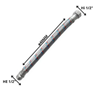 FLEXIBLE AGUA 1/2 HI X 1/2*HE REFORZADO 40 CM PARA