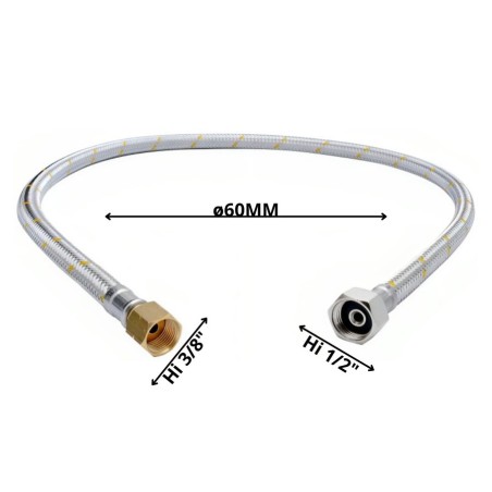 FLEXIBLE GAS 1/2 HI X 3/8 HI 60 CM