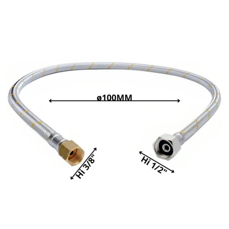 FLEXIBLE GAS 1/2 HI X 3/8 HI 100 CM