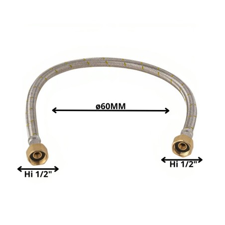 FLEXIBLE GAS 1/2 HI X 1/2 HI 60 CM