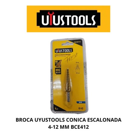 BROCA CONICA ESCALONADA UYUSTOOLS 4-12 MM BCE412