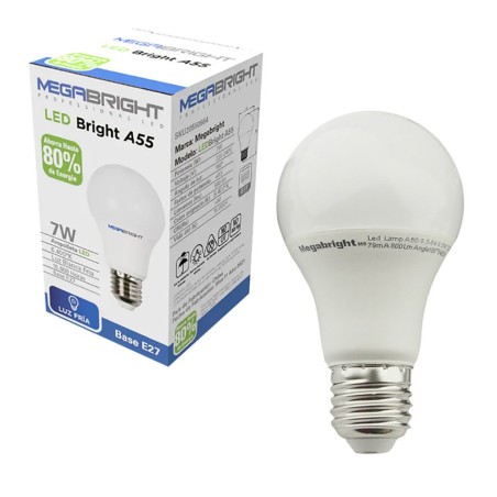 AMPOLLETA LED MEGABRIGHT 7,0 W LUZ FRIA E-27