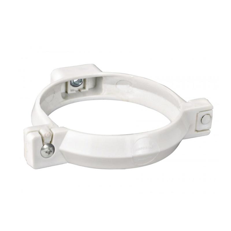Abrazadera Tubo Bajada 75mm Hoffens Ph25 Blanco 64