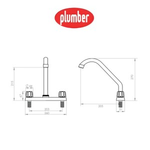 COMB PLUMBER LAVAPLATO MIAMI CON BASE 20PL1003100