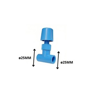 LLAVE PASO PVC VASTAGO 25 MM PRESION CEM 20366