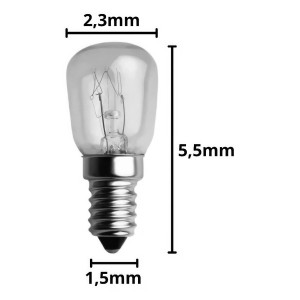 AMPOLLETA REFRIGERADOR E-14 TRANSPARENTE 15 W