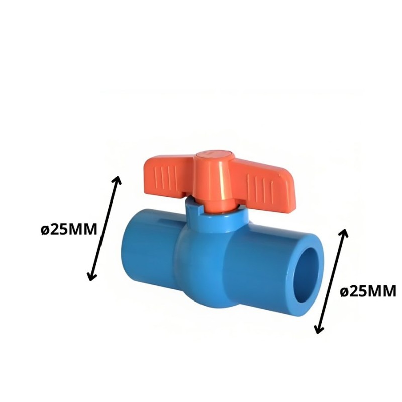 LLAVE PASO PVC HID 25 MM CEMENTAR 60887 VALVULA