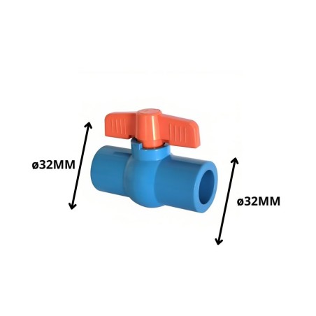 LLAVE PASO PVC HID 32 MM CEMENTAR 60888 VALVULA
