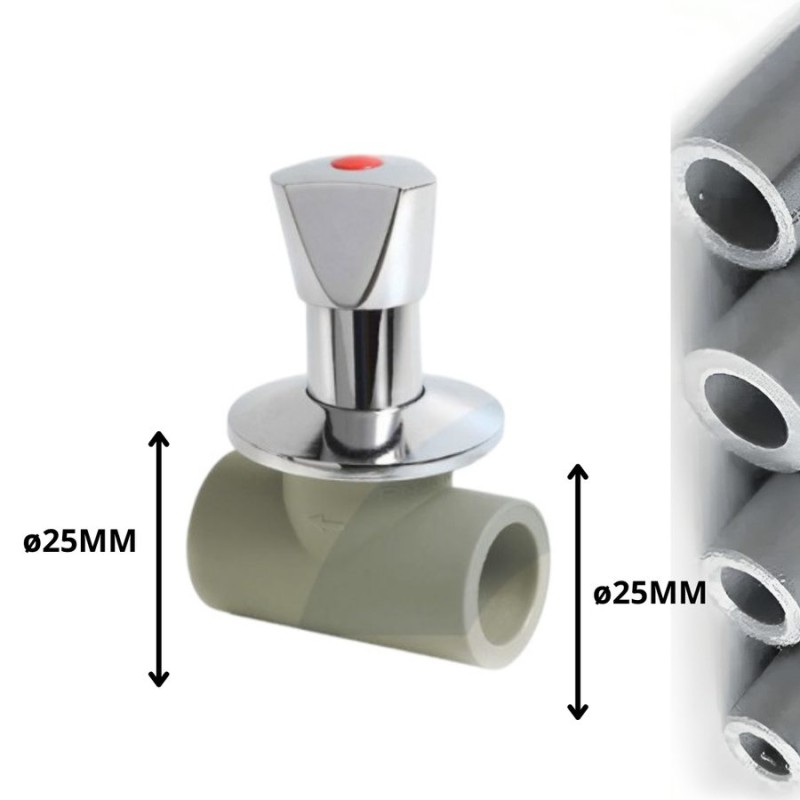 LLAVE POLIFUSION PASO 25 MM MANILLA CROMADA 90116