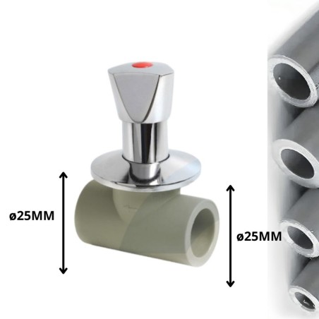 LLAVE POLIFUSION PASO 25 MM MANILLA CROMADA 90116