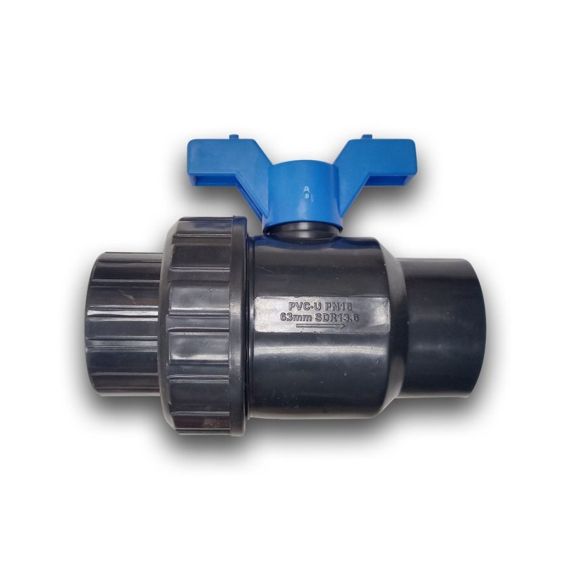 LLAVE VALVULA KRONA BOLA C/UNION AMERICANA 63 MM