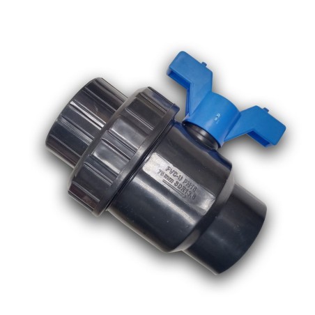 LLAVE VALVULA KRONA BOLA C/UNION AMERICANA 75 MM