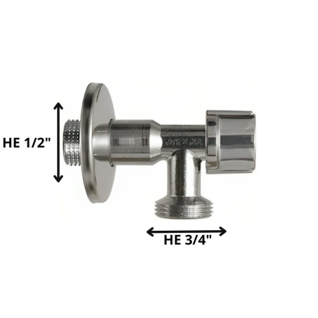 LLAVE ANGULAR 1/2"X 3/4" HE HE CON FLANCHE 62628