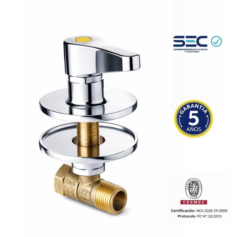 LLAVE PASO GAS ENCIMERA CR 1/2 HI-HE MONT/RAP62669