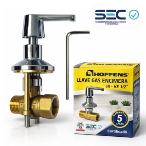 LLAVE PASO GAS ENCIMERA CR 1/2 HI-HE 62670