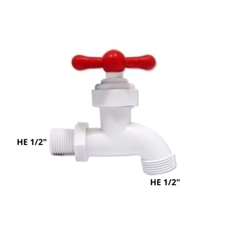 LLAVE JARDIN PVC HE-HE SALIDA DE 1/2" 60327