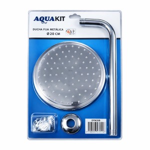 DUCHA FIJA METALICA RED 20 CM CROMO C/ BRASO 40 CM