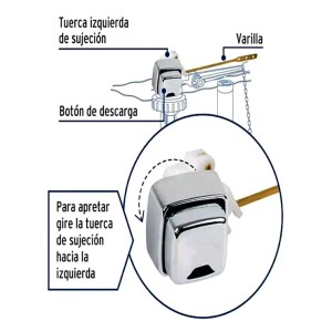 BOTON ESTANQUE LATERAL CUADRADO VARILLA BRONCE BLI
