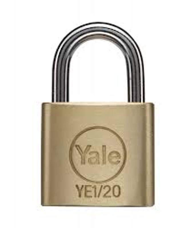 Candado Yale Bronce Endurecido Ye1 20mm 126500
