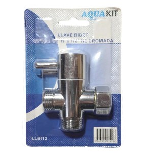 LLAVE BIDET BRONCE CROMADA 1/2" HI X 1/2" HE 1/2"B