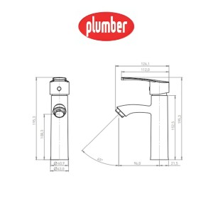 MONOMANDO PLUMBER ALABAMA LAVATORIO 20AB5003000