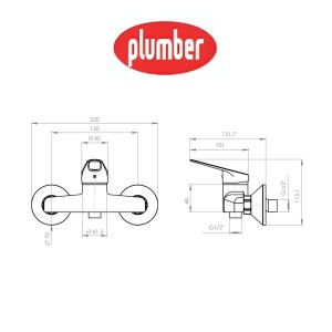 MONOMANDO PLUMBER CINCINATI DUCHA 20CI5303000