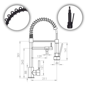MONOMANDO PLUMBER BANGOR NEGRO LAVAPLAT20BN5603020
