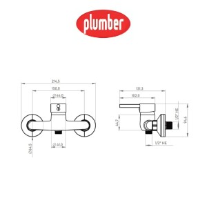 MONOMANDO PLUMBER OREGON DUCHA 200G5303400