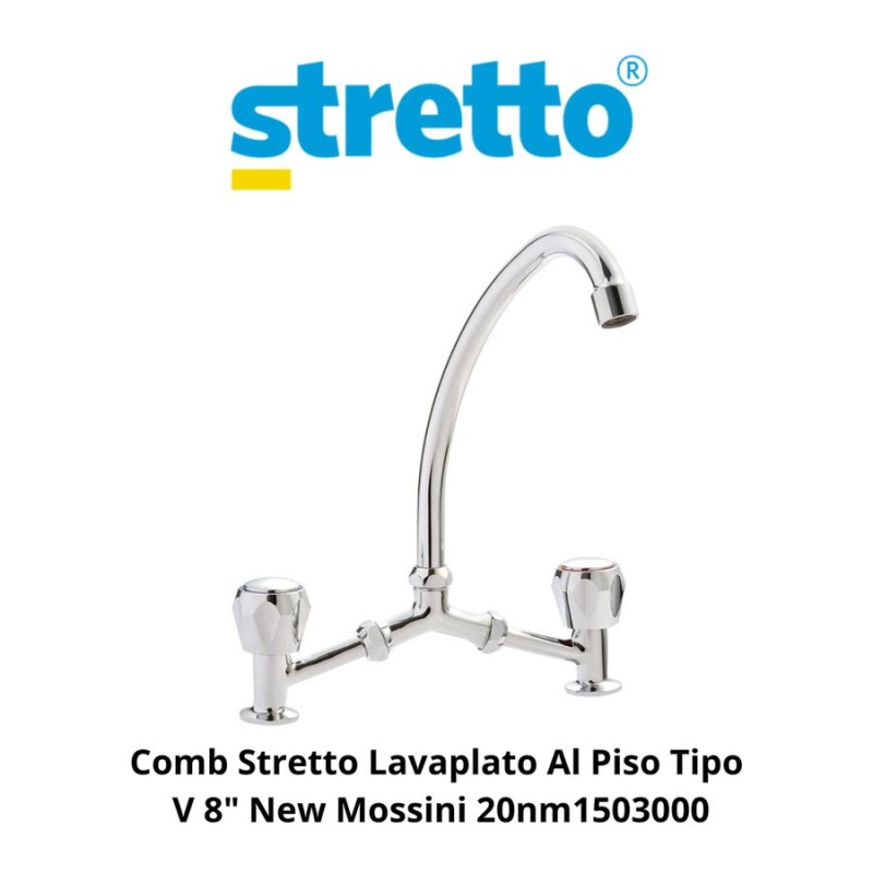 COMB STRETTO LAVAPLATO AL PISO TIPO V 8" NEW MOSSI