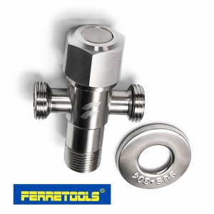 LLAVE ANGULAR FERRETOOLS 1/2" DOS SALIDAS 1/2" HE