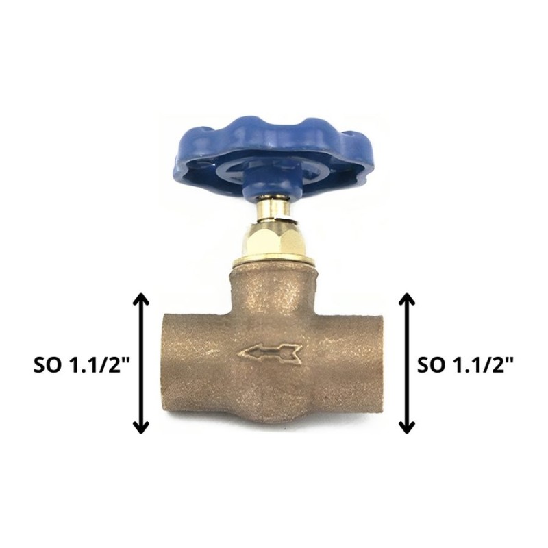 LLAVE PASO SOLDAR 1 1/2 BRONCE