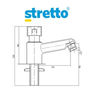 LLAVE LAVATORIO CROMADA TEMPORIZADA 20WL70