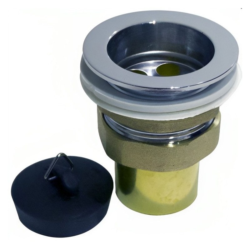 DESAGUE BRONCE CROMO 1 1/2" TINA