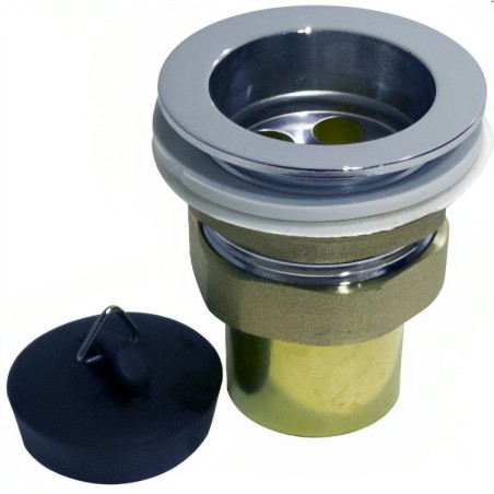 DESAGUE BRONCE CROMO 1 1/2" TINA