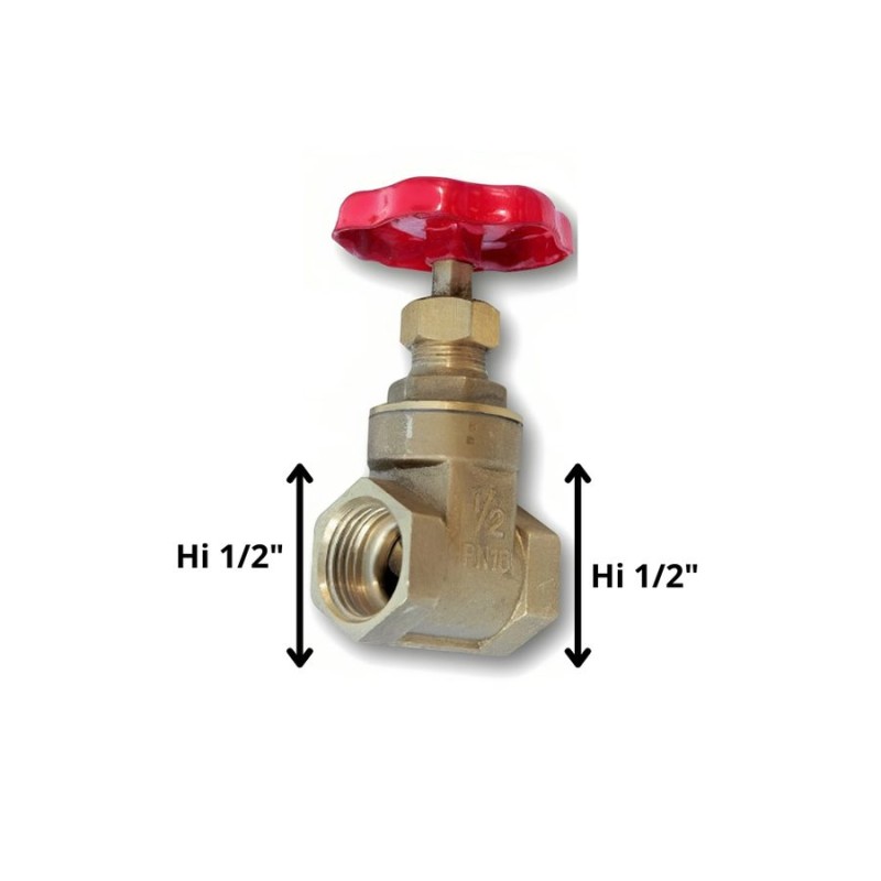 LLAVE PASO COMPUERTA HI/HI 1/2