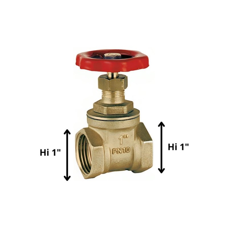 LLAVE PASO COMPUERTA HI/HI 1"