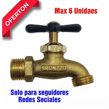 LLAVE JARDIN BRONZZO "OFERTA" BRONCE 1/2"X 1/2"HE