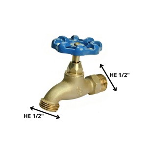 LLAVE JARDIN BRONCE 1/2"X 1/2"HE-HE