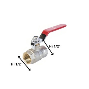LLAVE BOLA PASO HI-HI MANILLA PLANA ROJA 1/2"